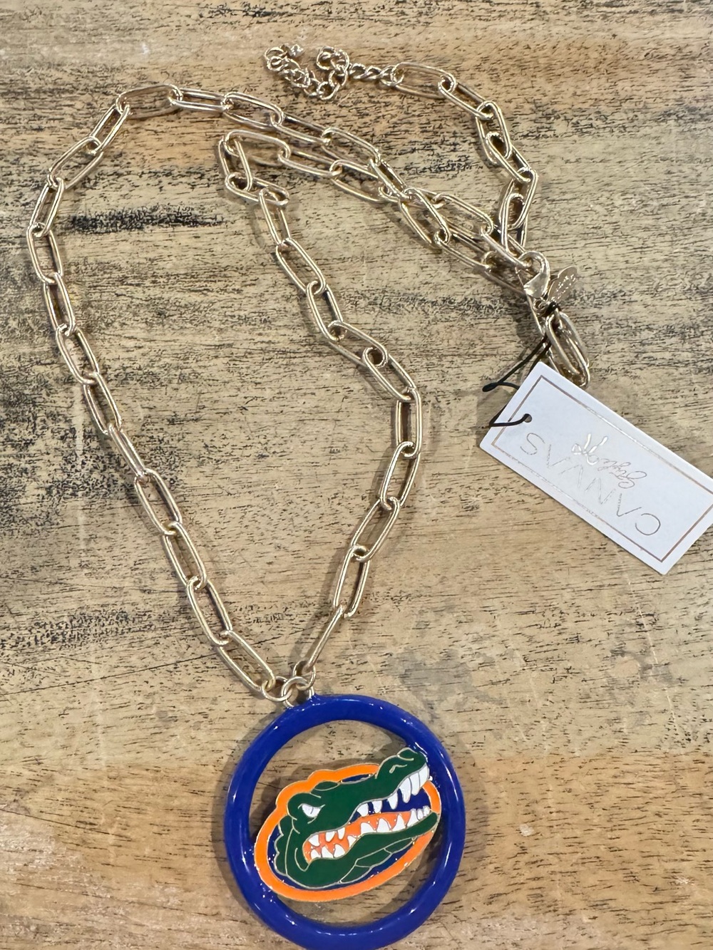 Extra Large Florida Gator Pendant & Chain
